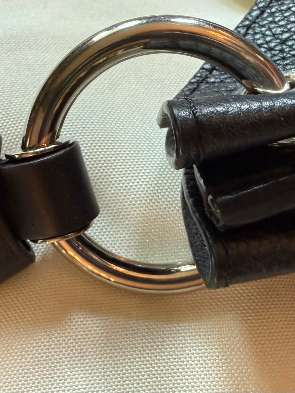 Louis Vuitton Black Monogram-Embossed Hobo with LV Leather Tag